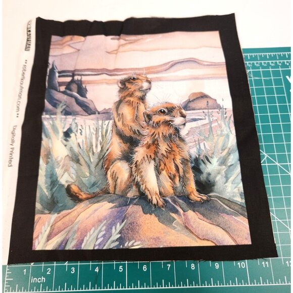 Prairie Dogs Quilting Fabric Panel - Digitally Printed Robert Kaufman Cotton - Picture 5 of 7